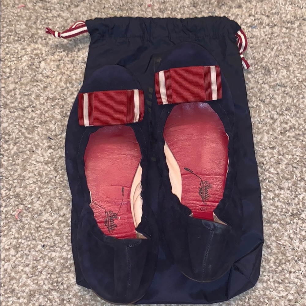 Bally Flats Navy Suede